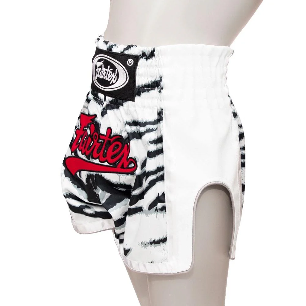 Short de Muay Thai Fairtex pour enfant White Tiger – Image 2