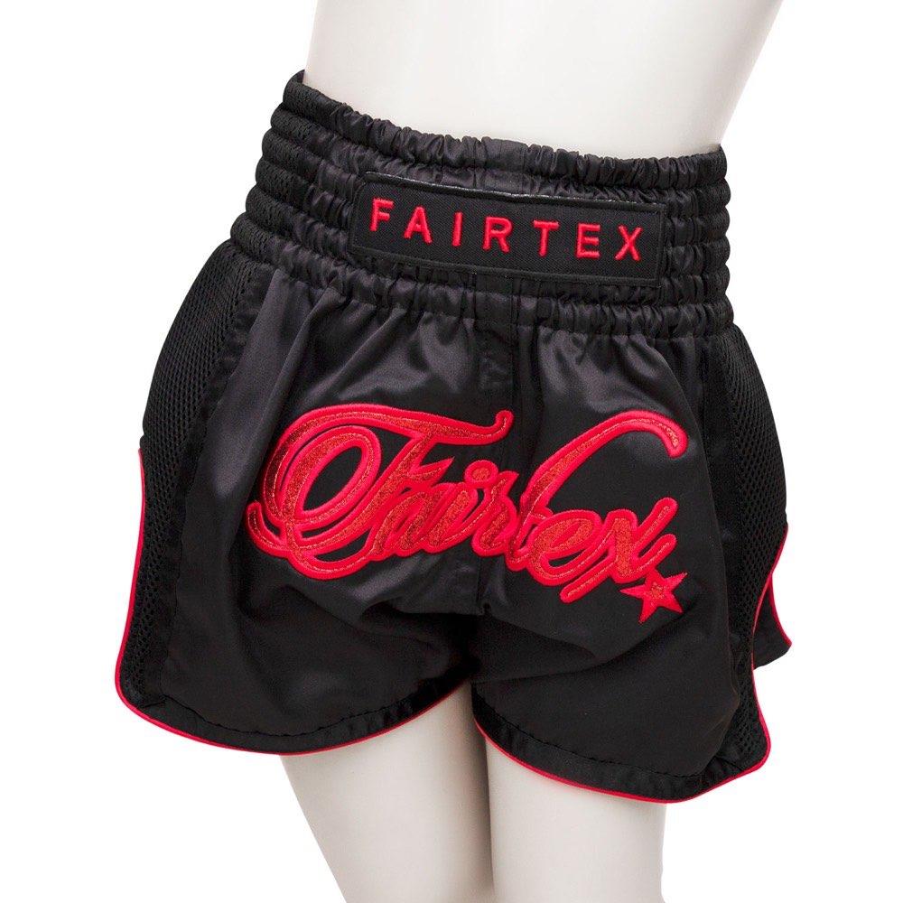 Short de Muay Thai Fairtex rouge nuit pour enfant