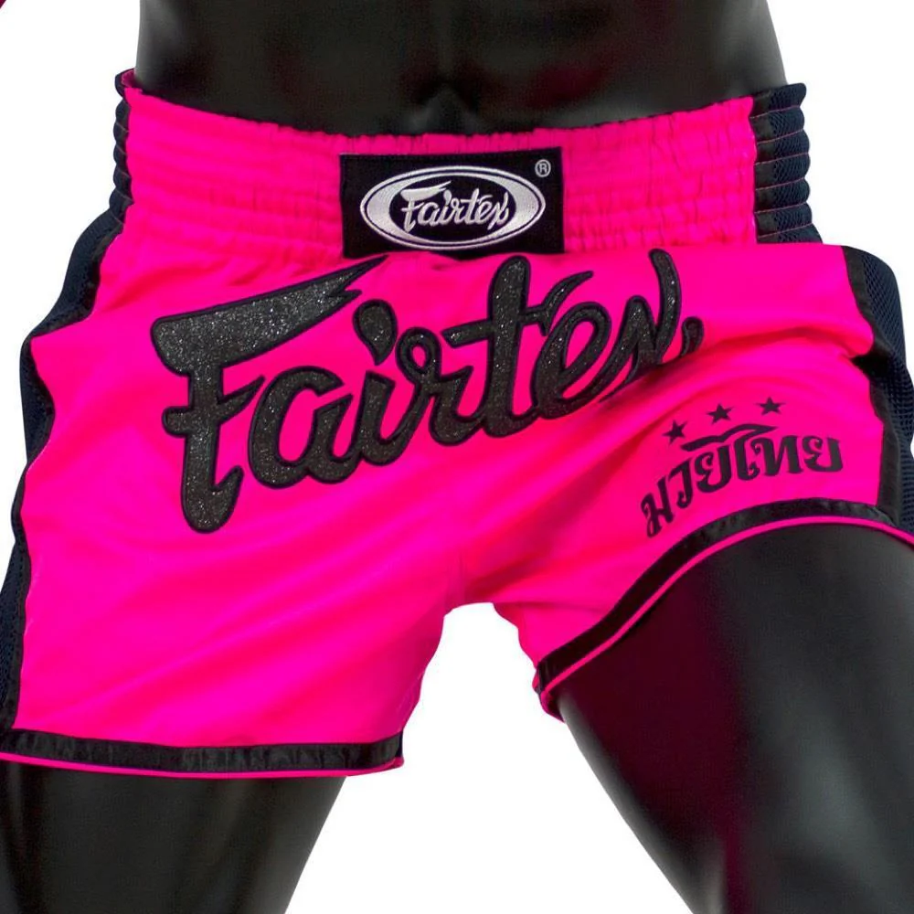 Short de Muay Thai Fairtex coupe slim - Rose